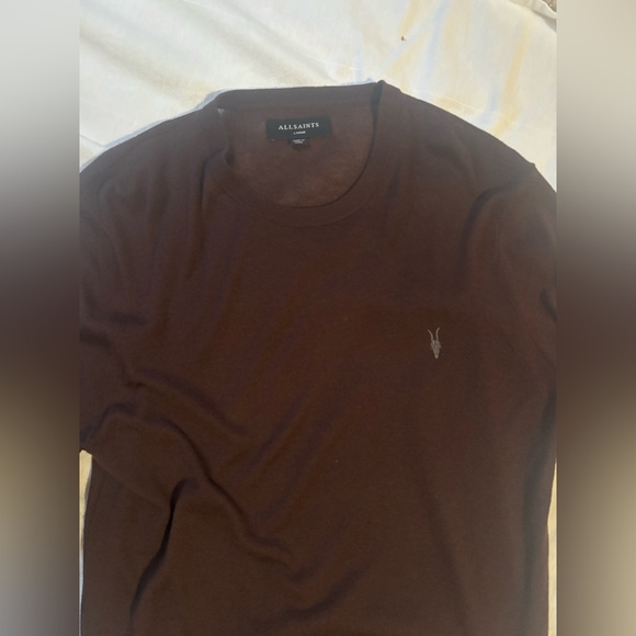 All Saints Dark Brown Crewneck Sweater - Picture 2 of 4